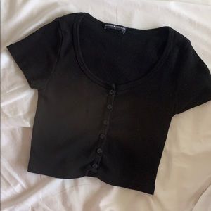 Brandy Melville Button-Down Crop Top
